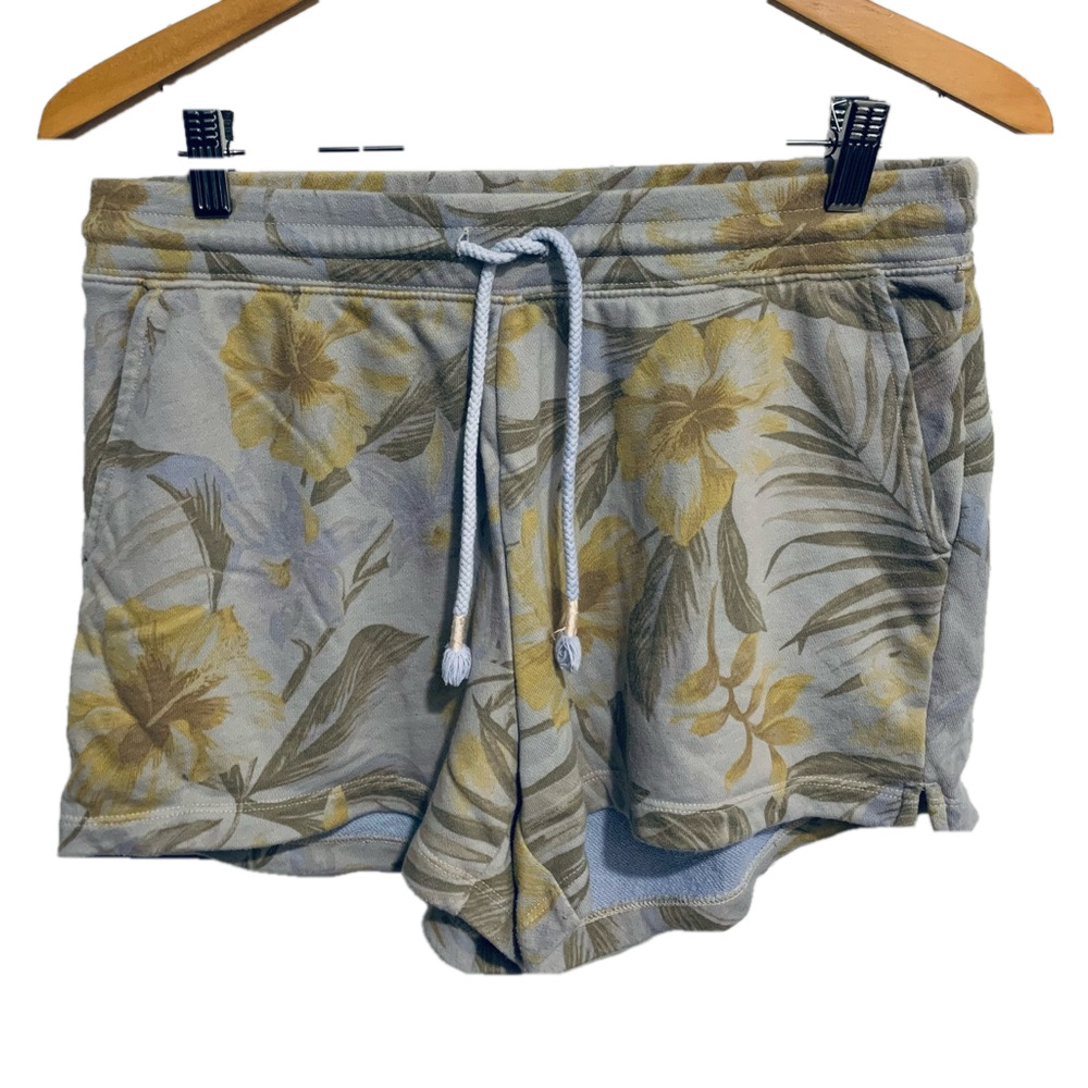 Old Navy Floral Print Women's Shorts - Gray and Yellow